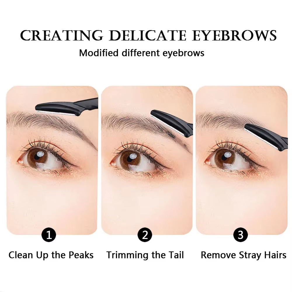Makeup Tools Eyebrow Trimmer Knives Portable Face Razor Hair Remover Cutter Brow Epilation Hair Removal Eye Shaver Blades